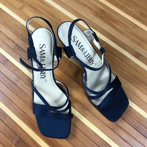 SAM & LIBBY NEW Treading Square Toe Heels Sz 6.5 M